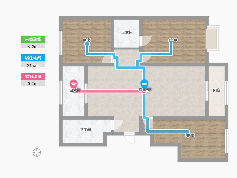 河北省-邯郸市-幸福时光-102.40-户型库-动静线