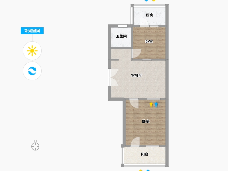 山东省-济南市-南全福老东区-51.58-户型库-采光通风