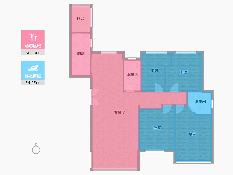 湖南省-常德市-华电新城-110.30-户型库-动静分区