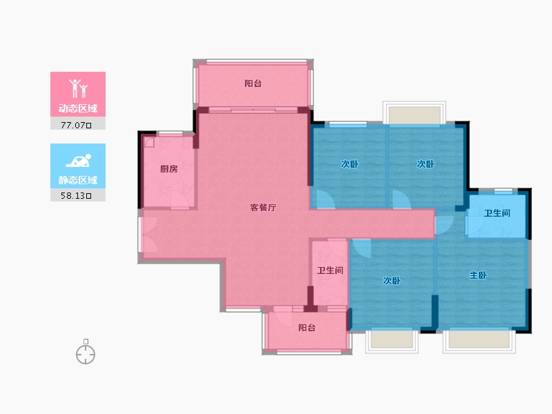 广东省-揭阳市-凤凰新城-110.00-户型库-动静分区