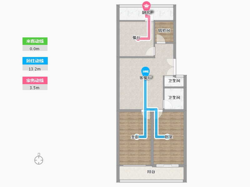 山东省-济南市-百花小区-81.82-户型库-动静线