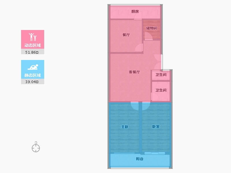 山东省-济南市-百花小区-81.82-户型库-动静分区