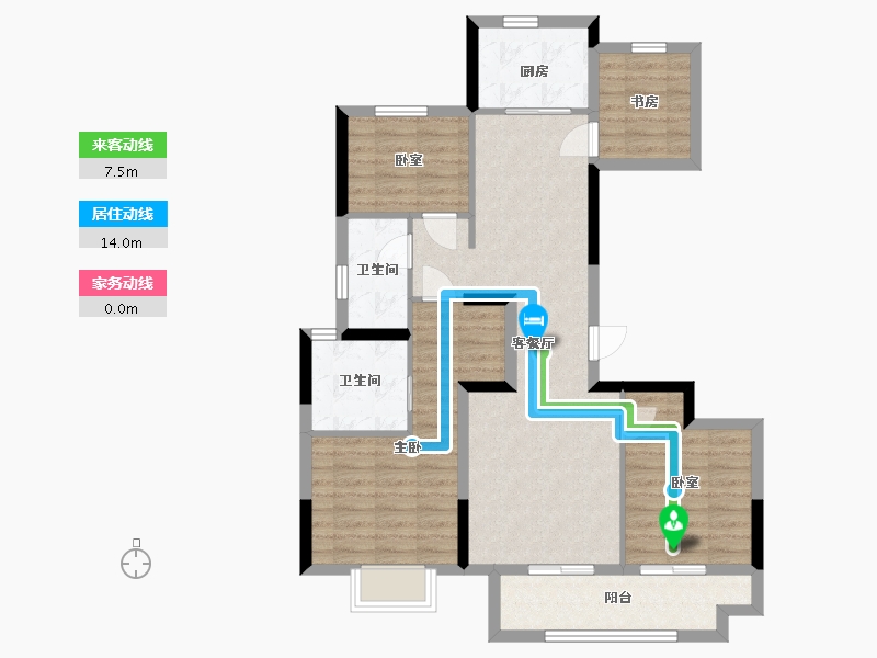 浙江省-嘉兴市-智谷公寓-103.20-户型库-动静线