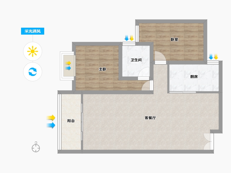 四川省-成都市-温哥华南苑-75.78-户型库-采光通风