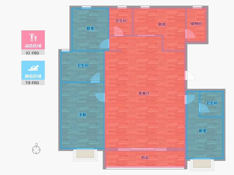 河北省-石家庄市-1-139.63-户型库-动静分区