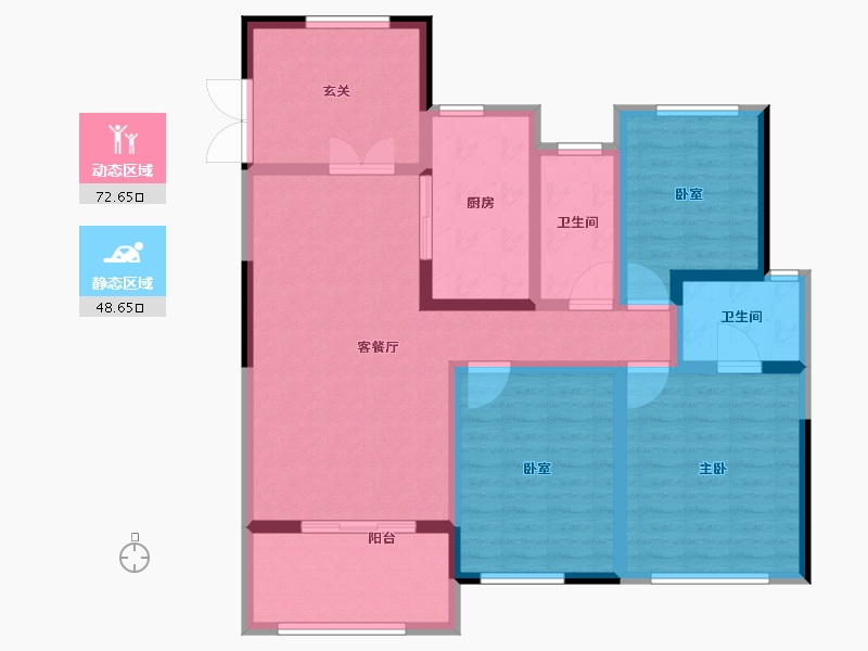 江苏省-常州市-天顺御河湾-108.01-户型库-动静分区