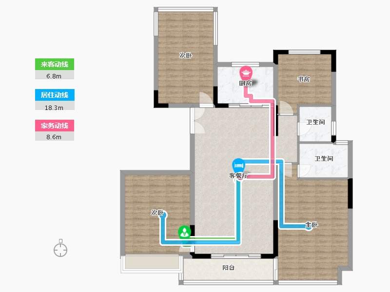 河南省-洛阳市-京熙帝景-127.20-户型库-动静线