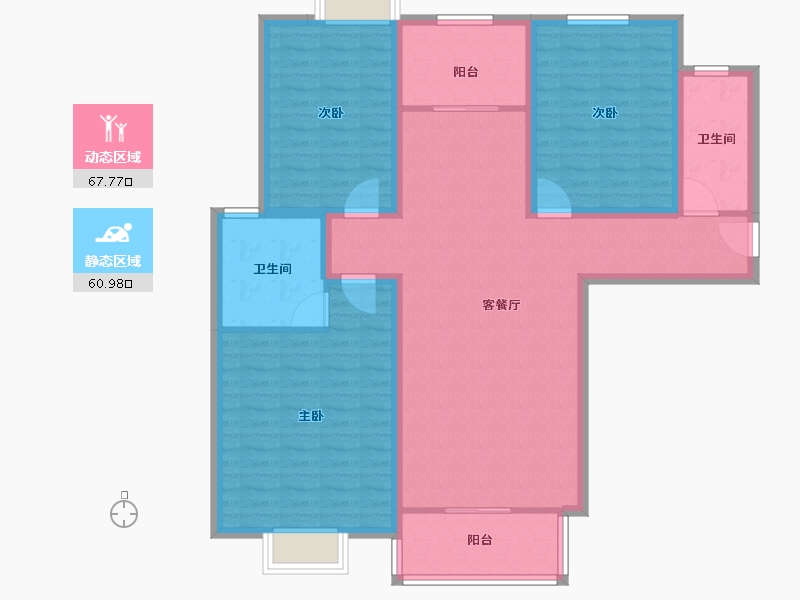 河南省-郑州市-绿洲云顶-115.84-户型库-动静分区