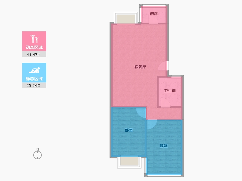 山东省-青岛市-和平花园南区-60.90-户型库-动静分区