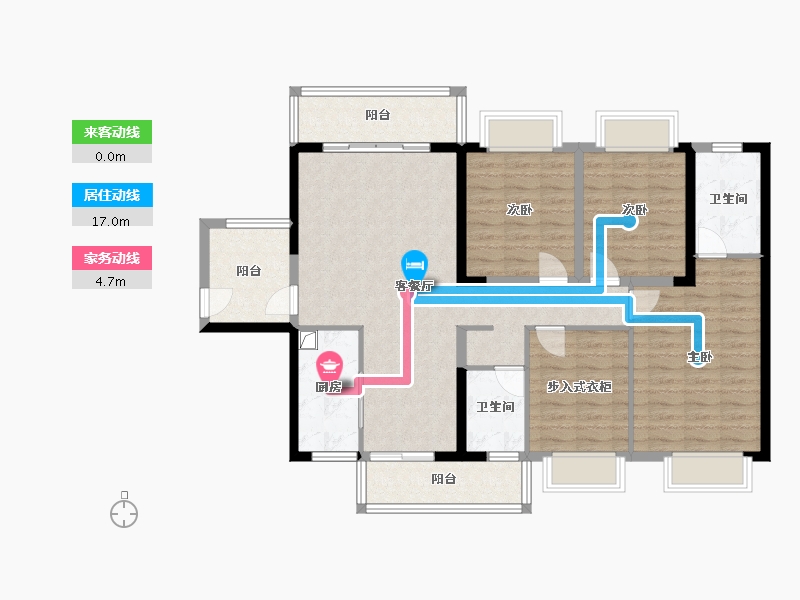 广西壮族自治区-南宁市-江滨家园-114.00-户型库-动静线