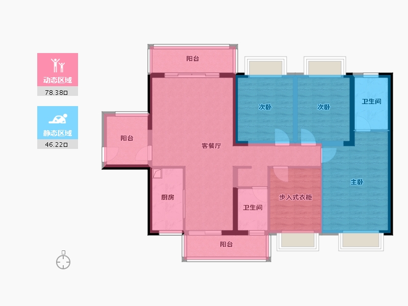 广西壮族自治区-南宁市-江滨家园-114.00-户型库-动静分区