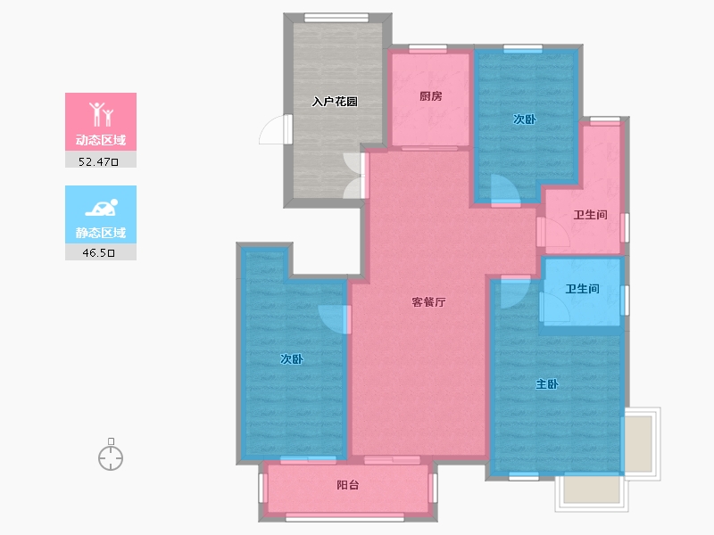 河北省-石家庄市-国仕山二期-111.20-户型库-动静分区