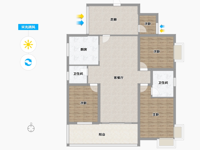 广东省-珠海市-荣景园-134.16-户型库-采光通风