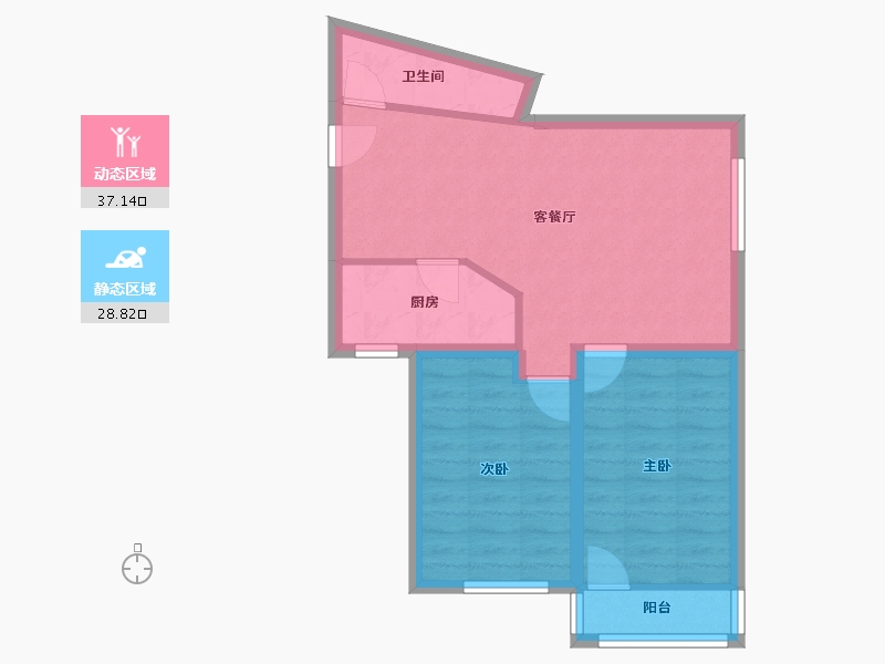 天津-天津市-宁月花园-58.72-户型库-动静分区