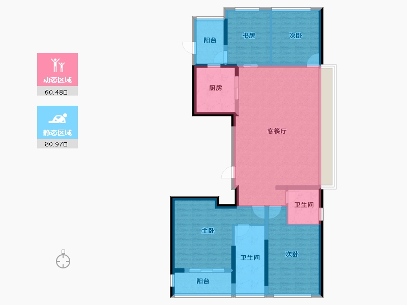 广东省-珠海市-翠湖香山百合苑-127.78-户型库-动静分区