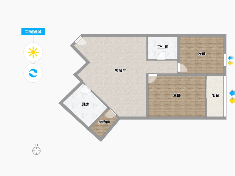 上海-上海市-红光区-101.24-户型库-采光通风