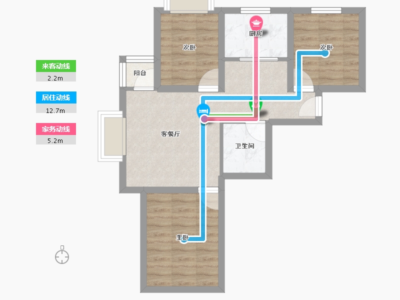 山东省-青岛市-宜昌馨苑-54.10-户型库-动静线