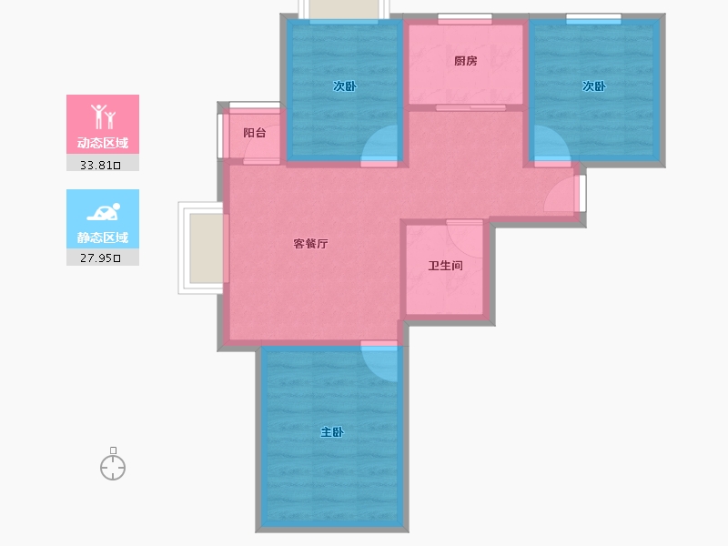 山东省-青岛市-宜昌馨苑-54.10-户型库-动静分区