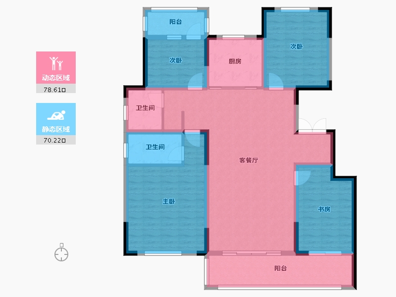 河南省-许昌市-瑞贝卡瑞和苑-128.00-户型库-动静分区