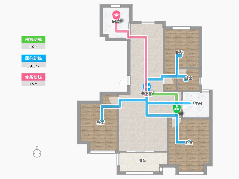 浙江省-绍兴市-海樾府西区-95.40-户型库-动静线