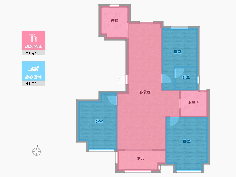 浙江省-绍兴市-海樾府西区-95.40-户型库-动静分区