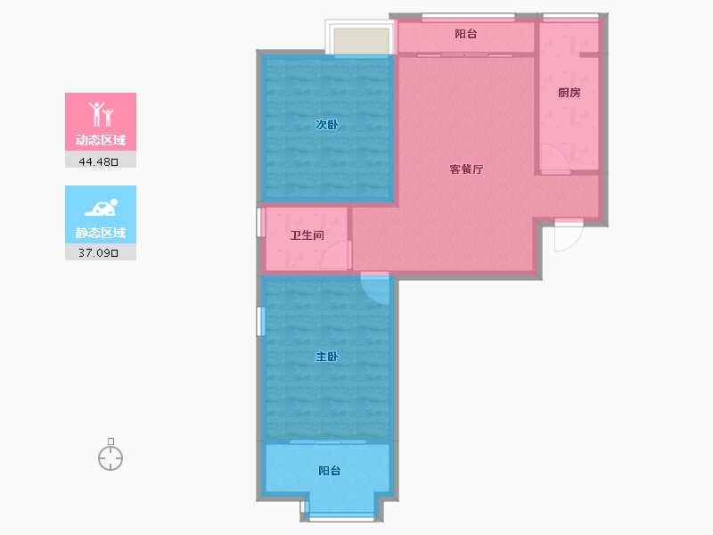 山东省-潍坊市-德润左岸绿洲-72.91-户型库-动静分区