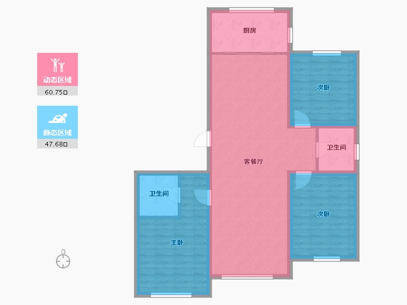 天津-天津市-万顺雅仕阁-98.03-户型库-动静分区