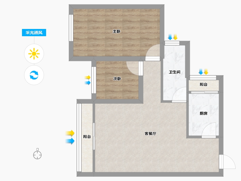 广东省-深圳市-金成时代家园-54.18-户型库-采光通风