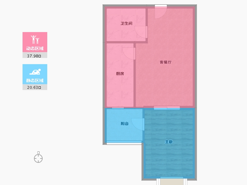 山东省-青岛市-融创维多利亚湾-53.16-户型库-动静分区