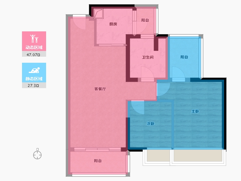 广东省-惠州市-奥园华府-68.00-户型库-动静分区