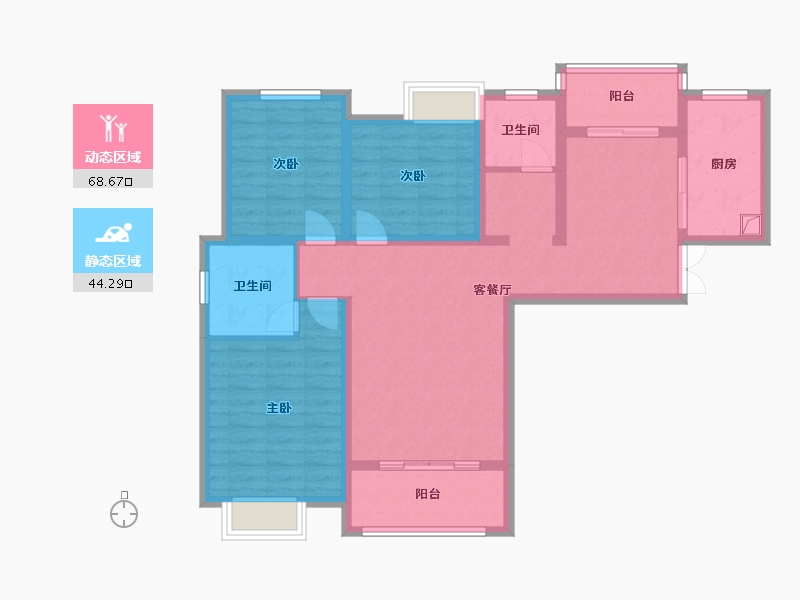 河南省-驻马店市-鹏宇国际城-100.00-户型库-动静分区