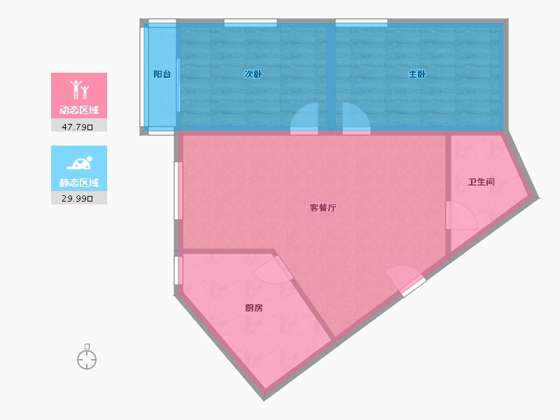 天津-天津市-宁月花园-70.26-户型库-动静分区