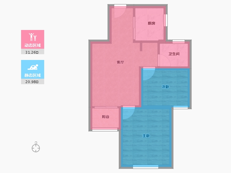 上海-上海市-城林嘉苑-45.86-户型库-动静分区