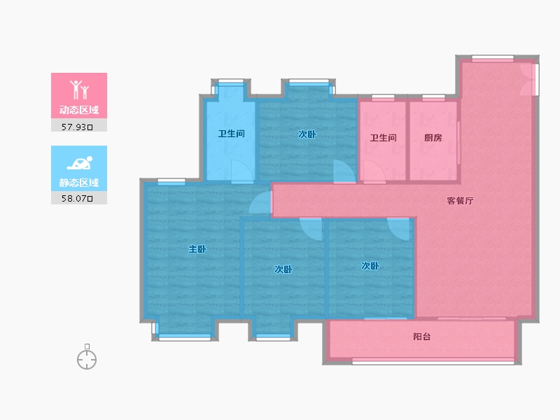 江西省-九江市-鸿泰府-106.00-户型库-动静分区