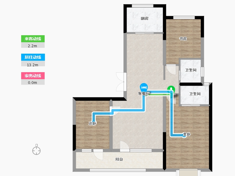 山东省-潍坊市-泽信天著-103.04-户型库-动静线