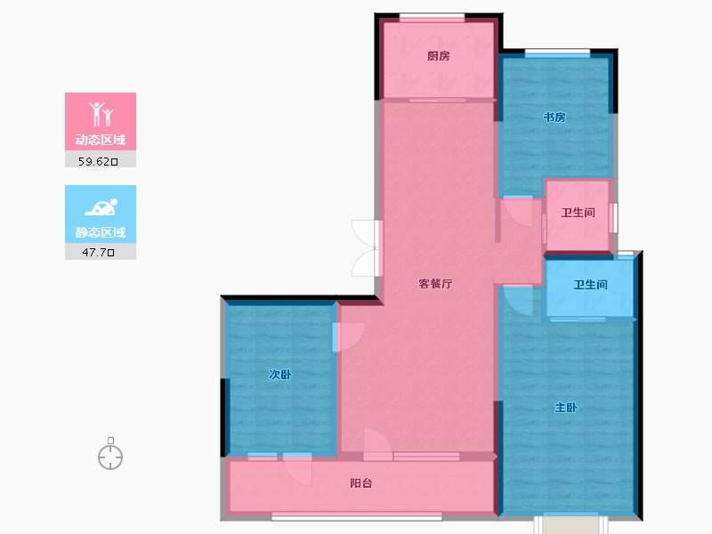 山东省-潍坊市-泽信天著-103.04-户型库-动静分区