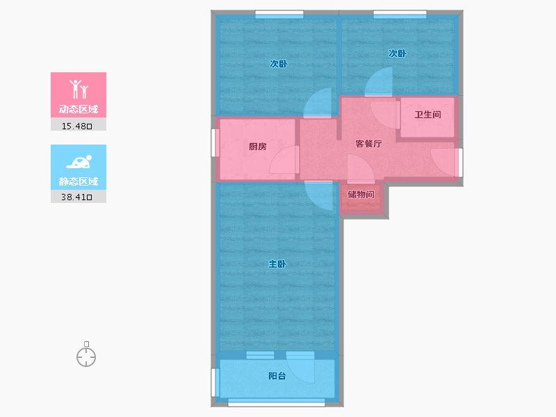 北京-北京市-团结湖-43.40-户型库-动静分区