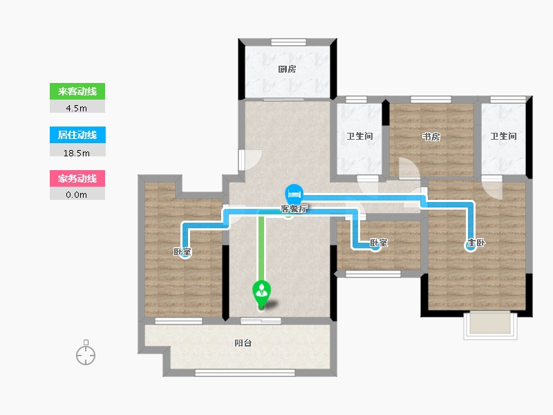 安徽省-阜阳市-金科城-104.00-户型库-动静线