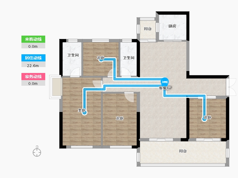 广东省-韶关市-中央公园澜园-96.84-户型库-动静线