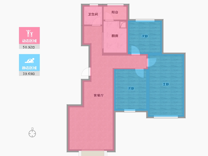 北京-北京市-天通苑-80.00-户型库-动静分区