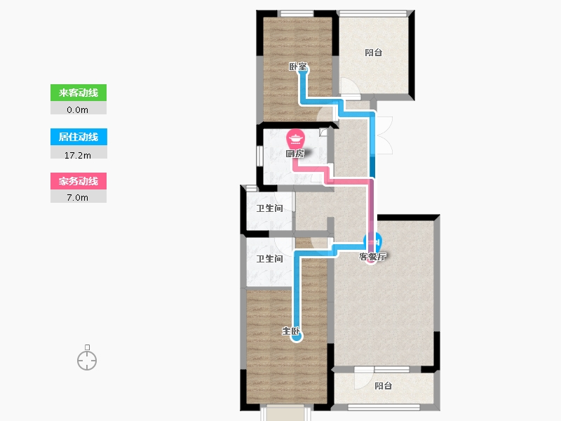 河北省-邢台市-龙门御府-87.44-户型库-动静线