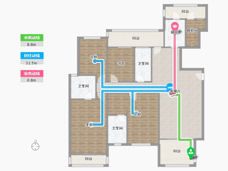 广东省-深圳市-振业城-195.20-户型库-动静线