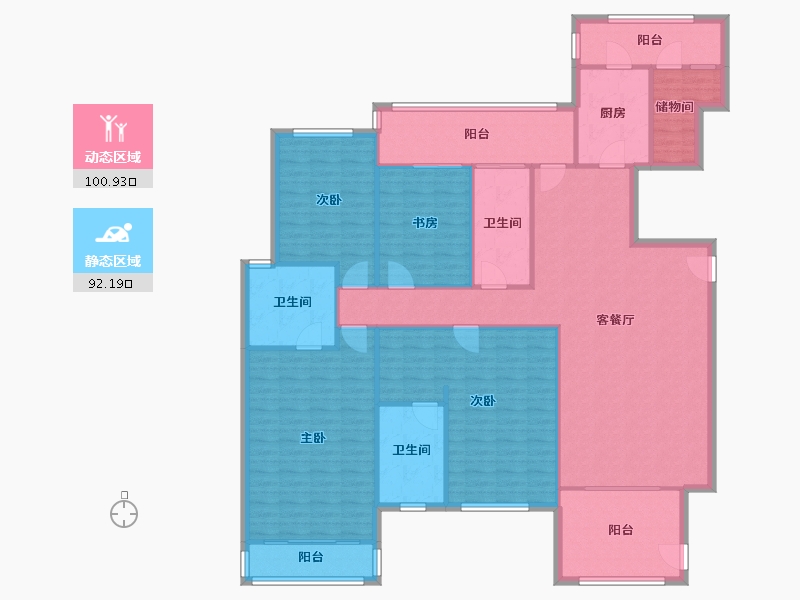 广东省-深圳市-振业城-195.20-户型库-动静分区