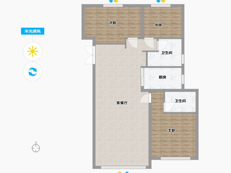 山东省-泰安市-城建澜庭-112.58-户型库-采光通风