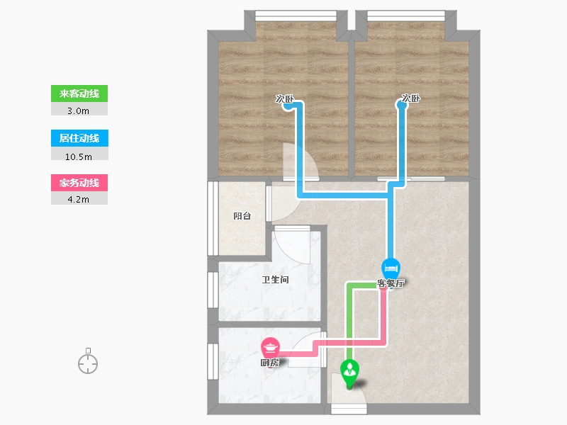 四川省-成都市-皇冠国际社区-41.62-户型库-动静线