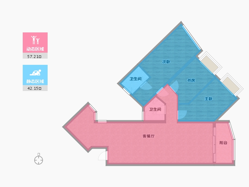 广东省-广州市-时代新世界中心-北塔-102.00-户型库-动静分区