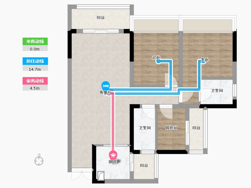 四川省-巴中市-乐湾悦府2期-76.88-户型库-动静线