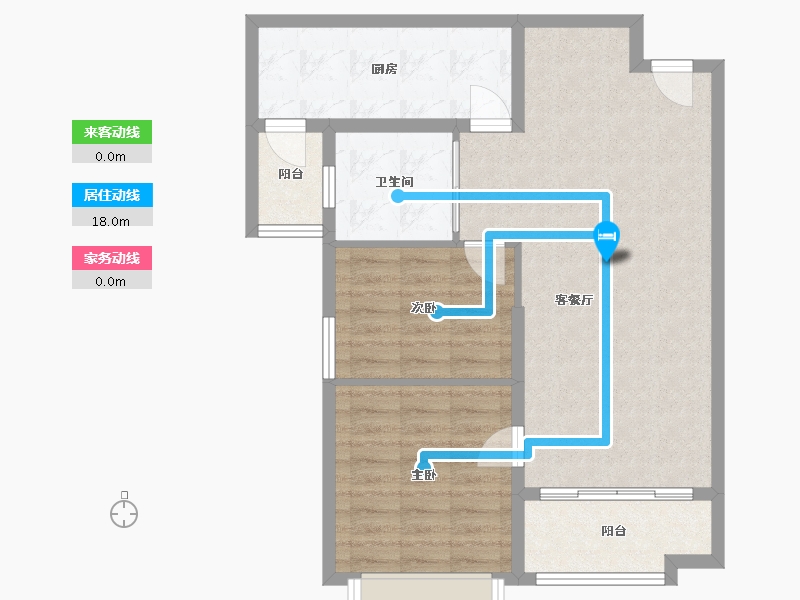 湖南省-湘潭市-湘潭恒大翡翠华庭-76.82-户型库-动静线