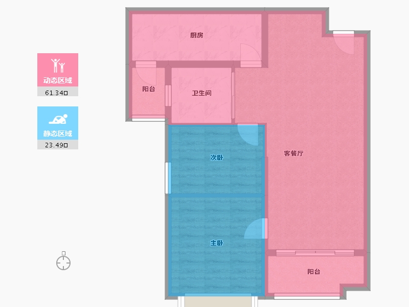 湖南省-湘潭市-湘潭恒大翡翠华庭-76.82-户型库-动静分区