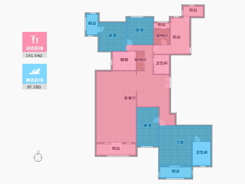 上海-上海市-兰庭-216.80-户型库-动静分区